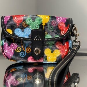 Dooney & Bourke, Disney Dooney Black Mickey Balloon Print Wristlet